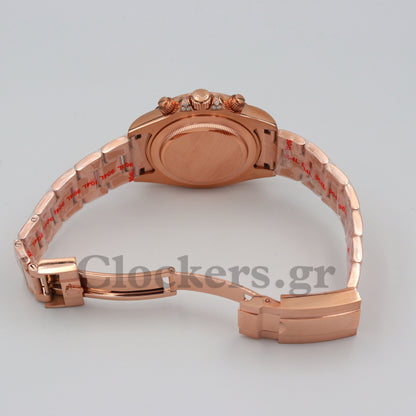 DAYT0NA COSM0GRAPH BLACK DIAL ROSE GOLD RAINBOW 40MM