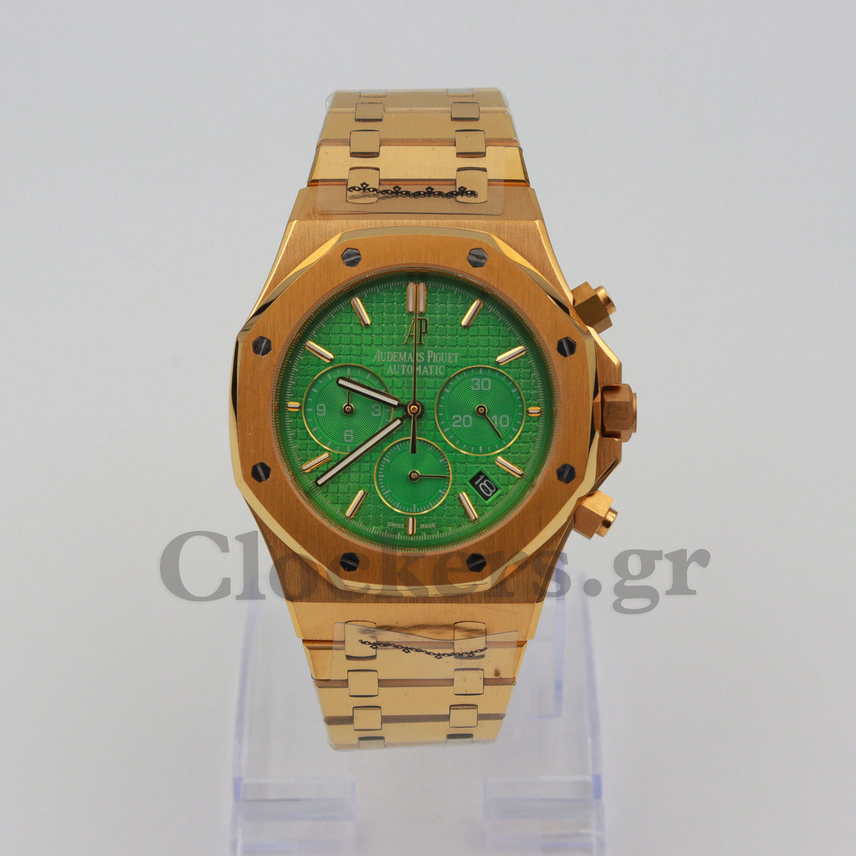 AUDEMARS PIGUET ROYAL OAK CHRONOGRAPH 41MM YELLOW GOLD GREEN DIAL 1:1