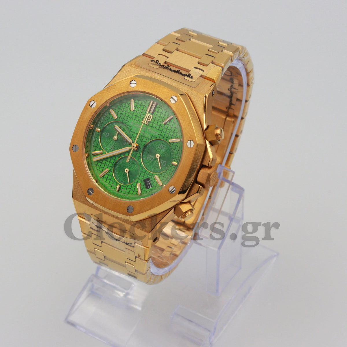 AUDEMARS PIGUET ROYAL OAK CHRONOGRAPH 41MM YELLOW GOLD GREEN DIAL 1:1
