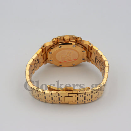 AUDEMARS PIGUET ROYAL OAK CHRONOGRAPH 41MM YELLOW GOLD GREEN DIAL 1:1