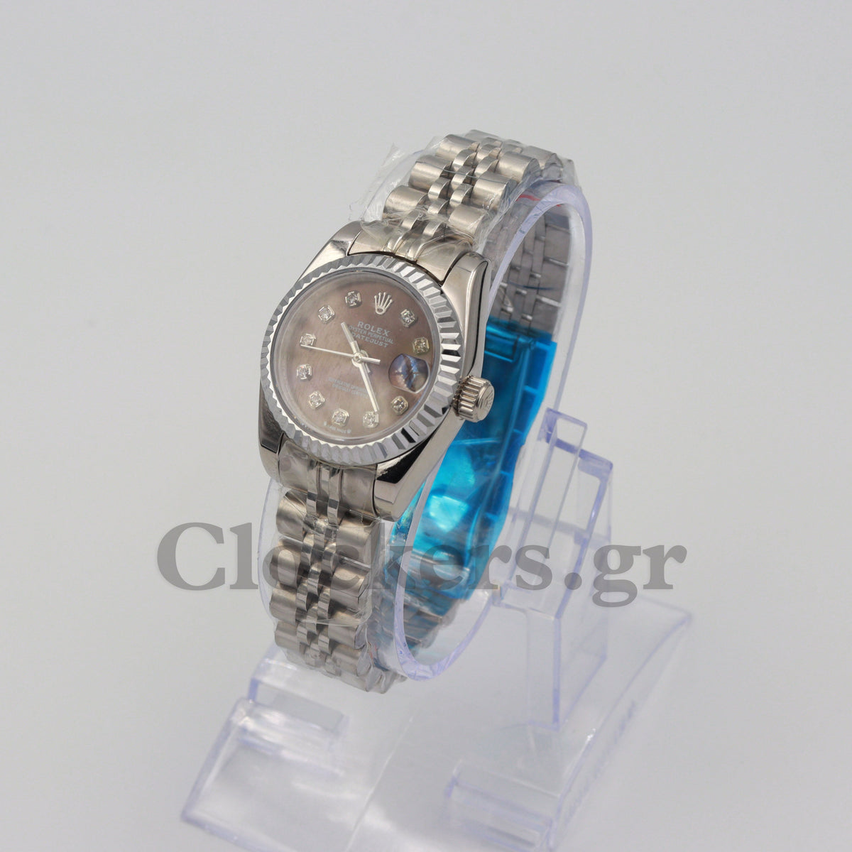 DATEJUST 28MM SS SILVER JUBILEE BROWN DIAL DIAMONDS MARKERS