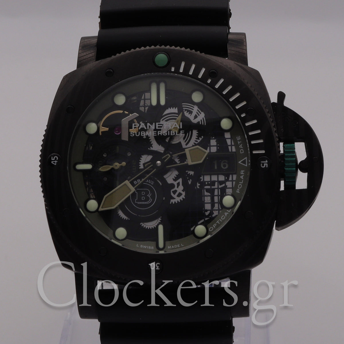 Panerai Submersible S Brabus Carbotech Black and Green Dial PAM01283