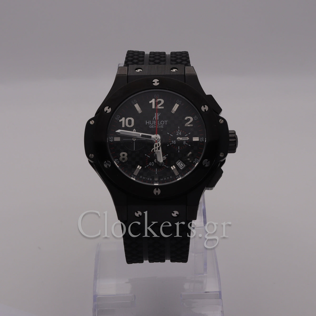 HUBLOT BIG BANG BLACK DIAL BLACK CASE BLACK RUBBER BRACELET