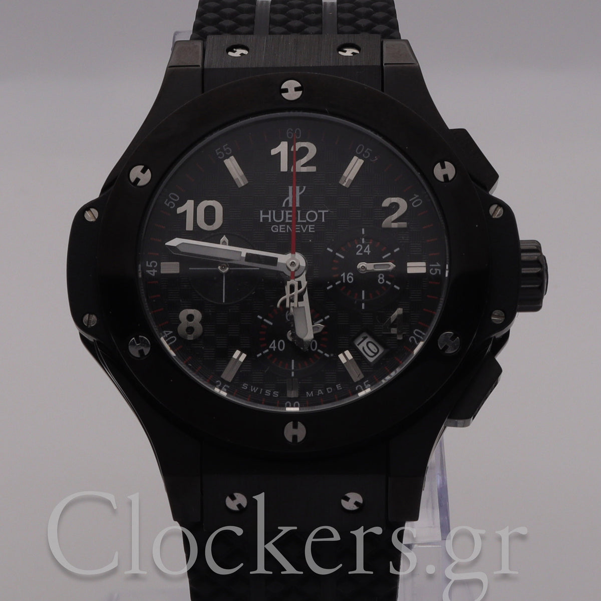 HUBLOT BIG BANG BLACK DIAL BLACK CASE BLACK RUBBER BRACELET