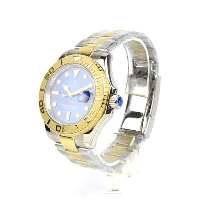 YACHT-MASTER 40MM STEEL YELLOW GOLD BLUE DIAL MENS CLONE 1:1