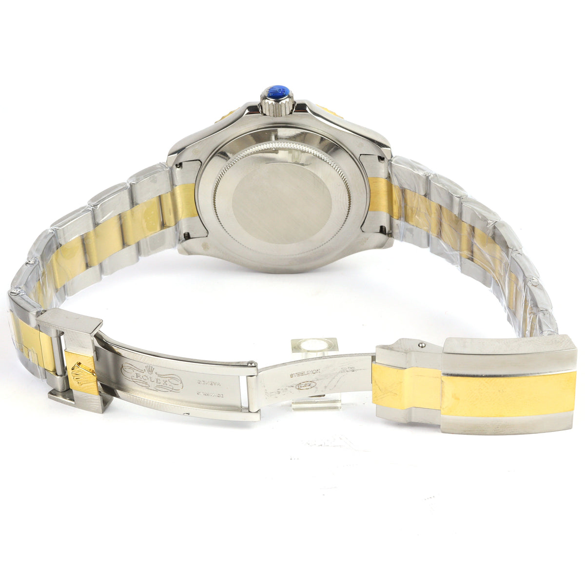 YACHT-MASTER 40MM STEEL YELLOW GOLD BLUE DIAL MENS CLONE 1:1