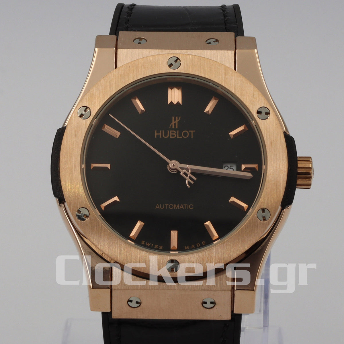 HUBLOT CLASSIC FUSION KING WATCH - 42 MM - BLACK DIAL -  RUBBER AND LEATHER STRAP