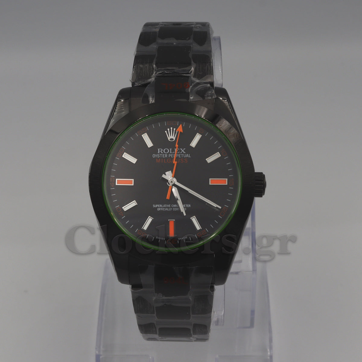MILGAUSS 116400GV – BLACK DIAL – GREEN CRYSTAL – PVD