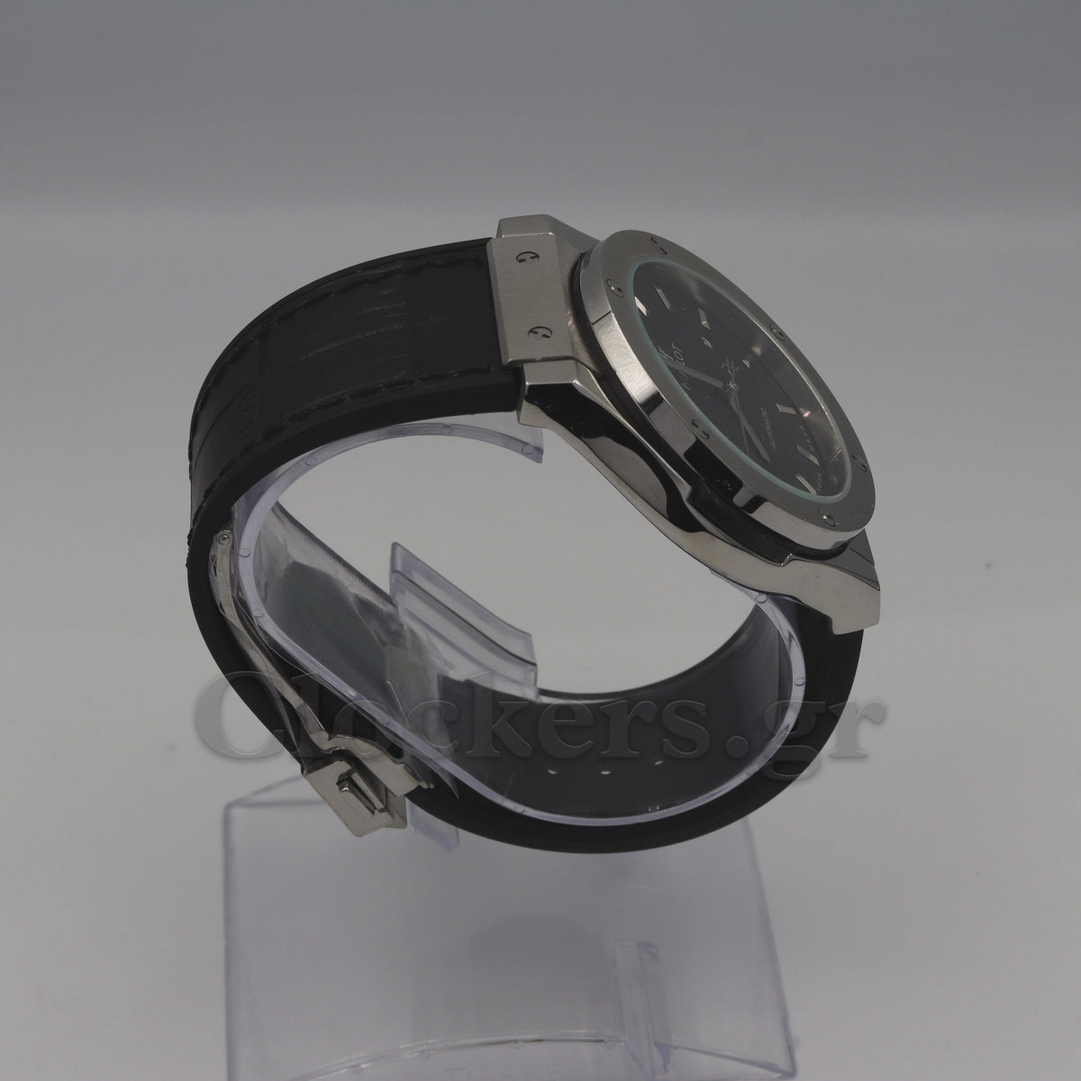 HUBLOT CLASSIC FUSION KING  WATCH - 42 MM - BLACK DIAL - SS BLACK RUBBER  STRAP